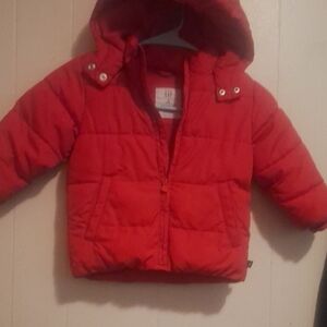 GAP Bright Red Kids Puffer Jacket